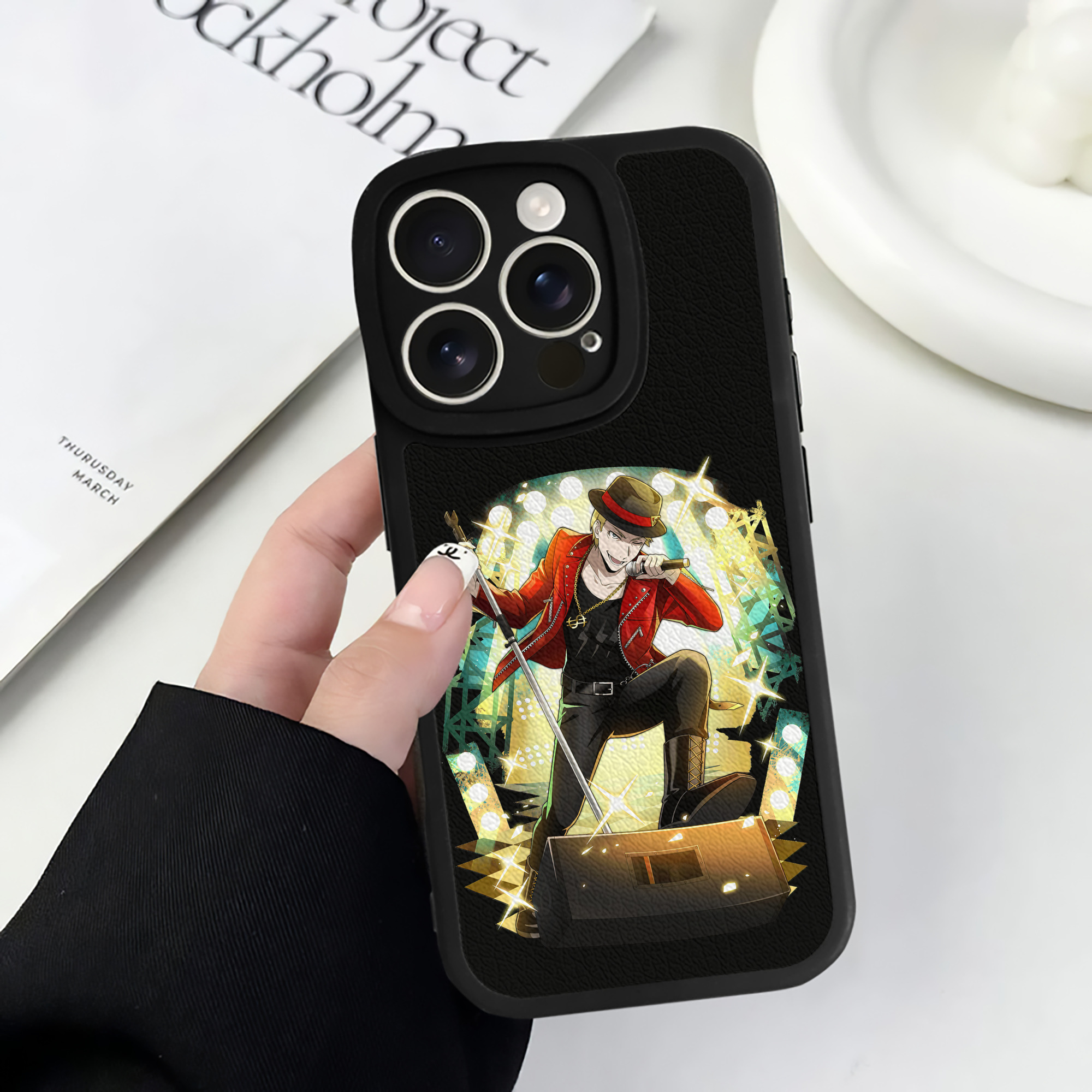 （画像用） 文豪ストレイドッグス Bungo Stray Dogs 【iPhone 16シリーズ対応】シリコンスマホケース（レザー調） 材質：シリコン